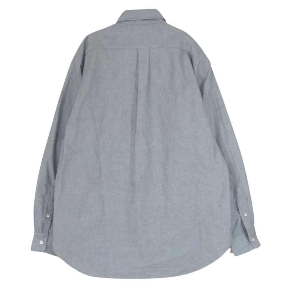 HOLLYWOOD RANCH MARKET ハリウッドランチマーケット 700083-891 H ロゴ ボタンダウン コットン 長袖 シャツ グレー系 4【中古】