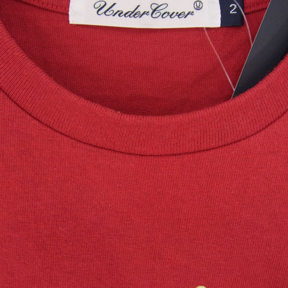 UNDERCOVER アンダーカバー 17SS UCS3814 Right direction TEE 林檎 半袖 Tシャツ レッド系 2【新古品】【未使用】【中古】