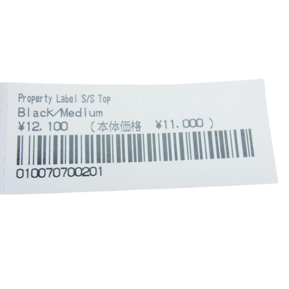 Supreme シュプリーム 22AW Property Label S/S Top プロパティ レーベル 半袖 Tシャツ ブラック系 M【中古】