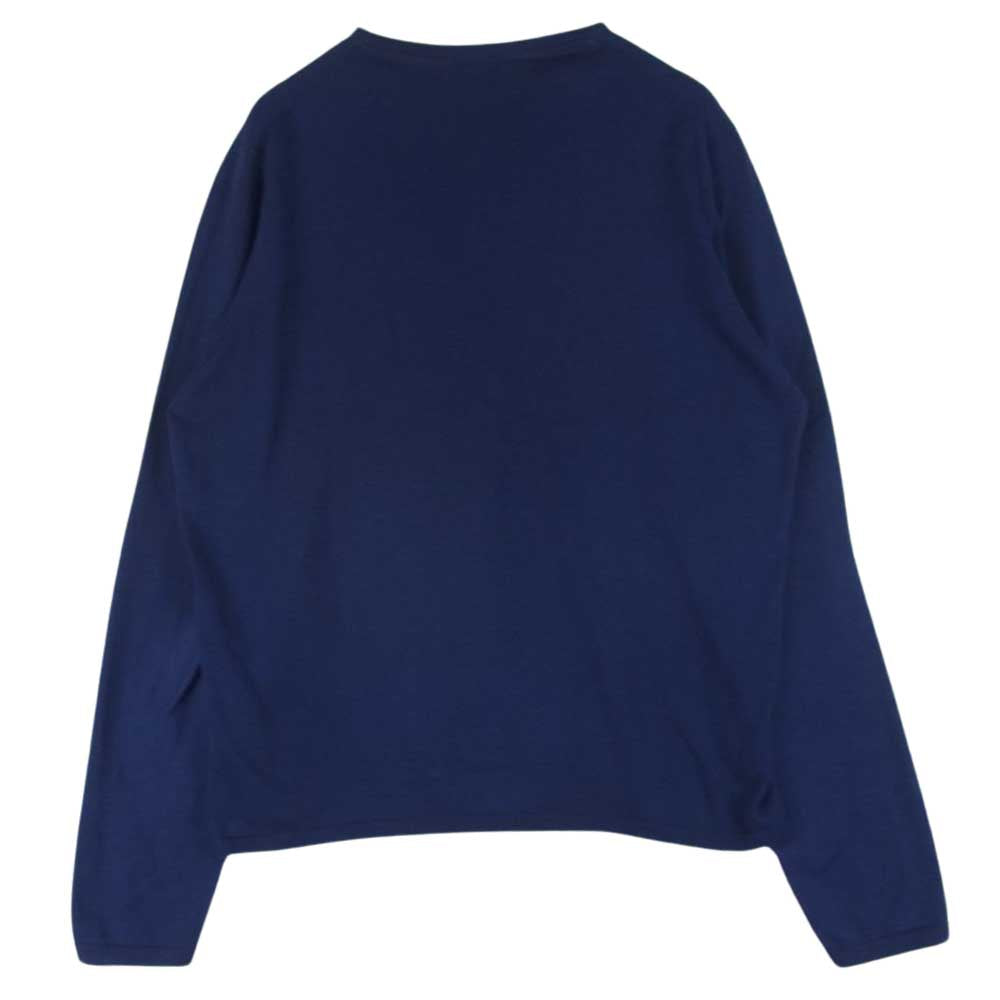 CRUCIANI クルチアーニ Vネック コットン ニット セーター イタリア製 ネイビー系 46【中古】