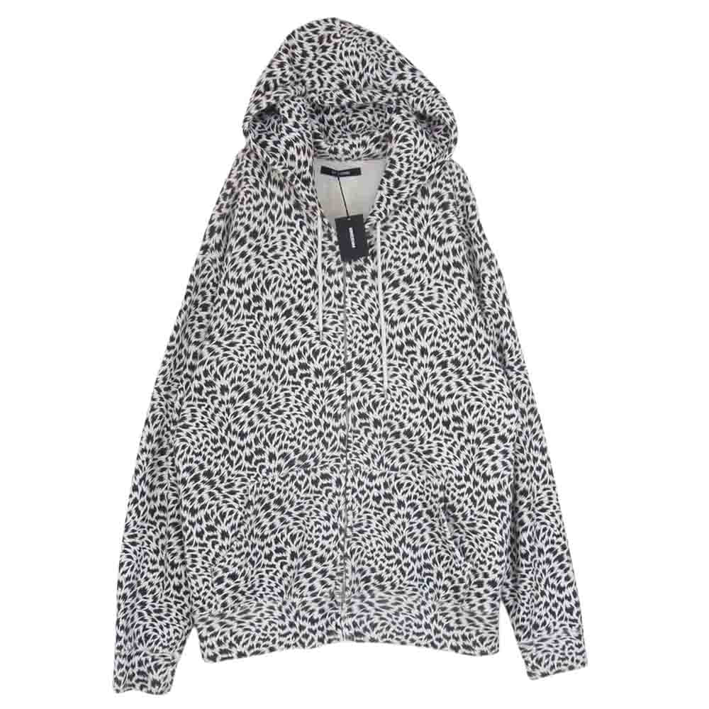MINEDENIM マインデニム 22AW 2203-6001-07-XL2 Leopard Zip Hoodie レオパード ジップ フーディー パーカ ホワイト系 ブラック系 XL【中古】