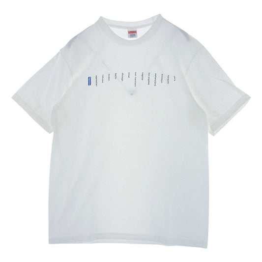 Supreme シュプリーム 22SS Location Tee ロケーション Tシャツ ホワイト系 L【極上美品】【中古】