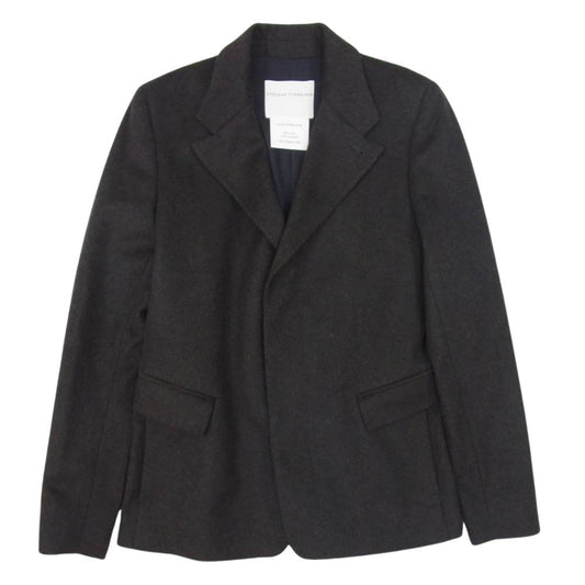 STEPHAN SCHNEIDER ステファンシュナイダー 国内正規品 カシミヤ混 ウール 2B 比翼 テーラードジャケット ダークブラウン系 1【中古】
