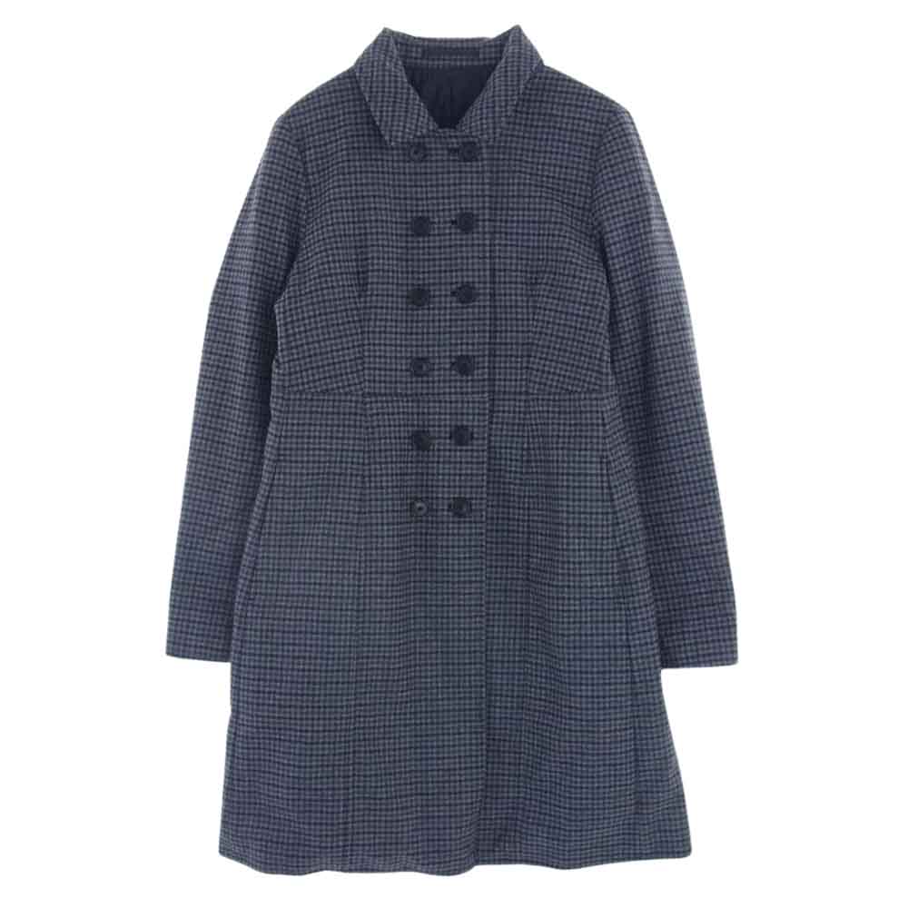 LARDINI ラルディーニ RVR 国内正規品 イタリア製 ORTENSJRVR20 チェック 中綿 リバーシブル コート グレー系 1426 40【中古】