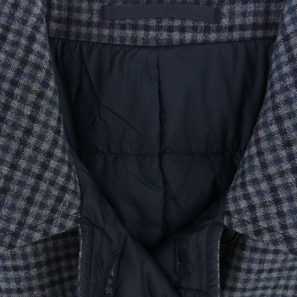 LARDINI ラルディーニ RVR 国内正規品 イタリア製 ORTENSJRVR20 チェック 中綿 リバーシブル コート グレー系 1426 40【中古】