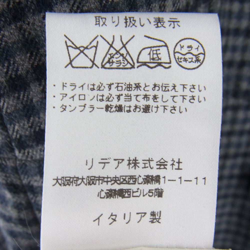 LARDINI ラルディーニ RVR 国内正規品 イタリア製 ORTENSJRVR20 チェック 中綿 リバーシブル コート グレー系 1426 40【中古】