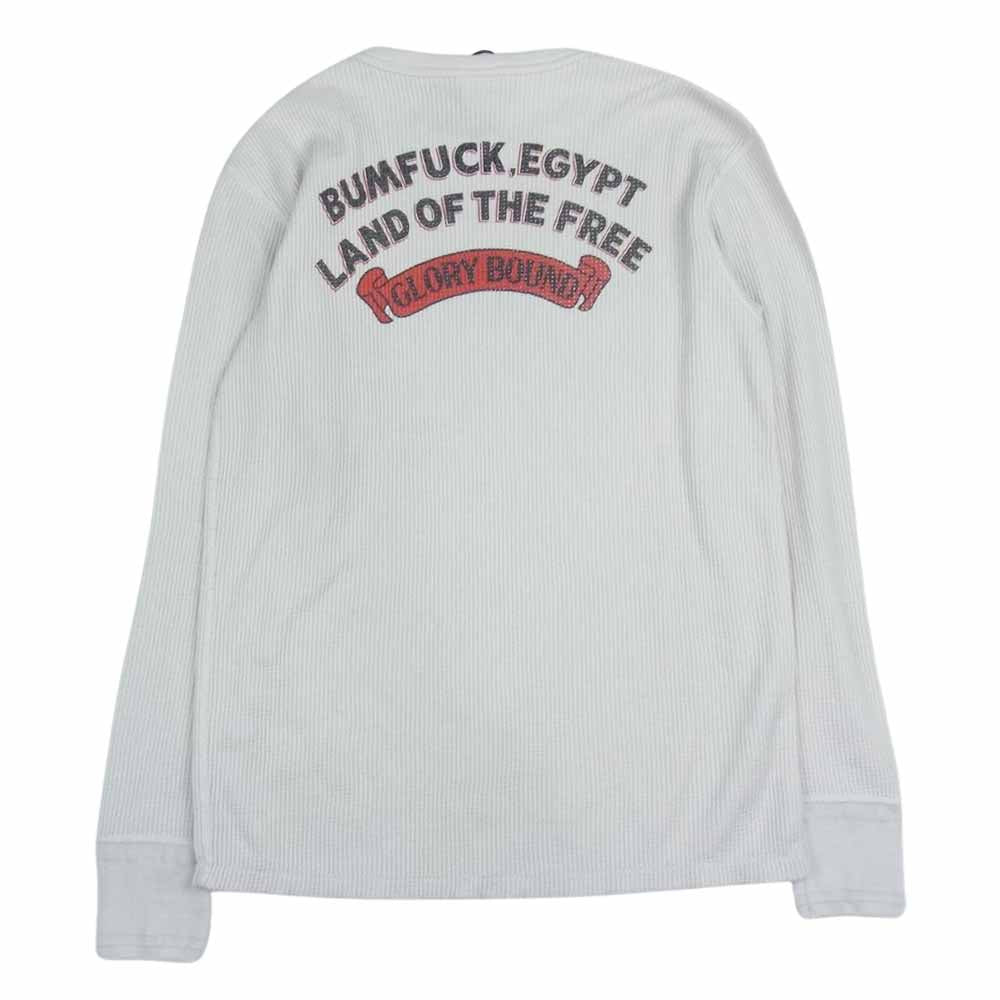 COOTIE クーティー 15SS CTE-15S307 Waffle Thermal Print L/S Tee サーマル ワッフル プリント 長袖 Tシャツ カットソー アイボリー系 S【中古】