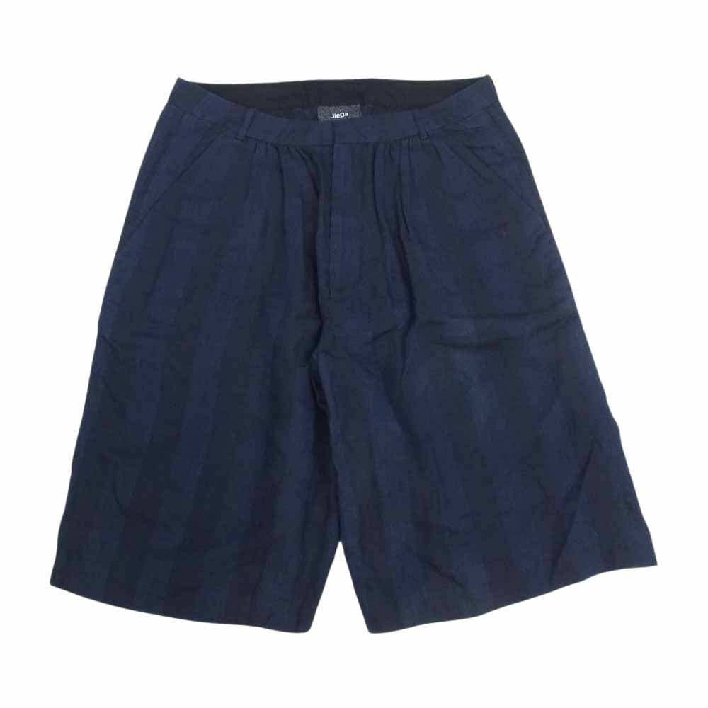 Jieda ジエダ Jie-12S-PT10 リネン ストライプ ビッグショーツ ハーフパンツ ネイビー系 2【中古】