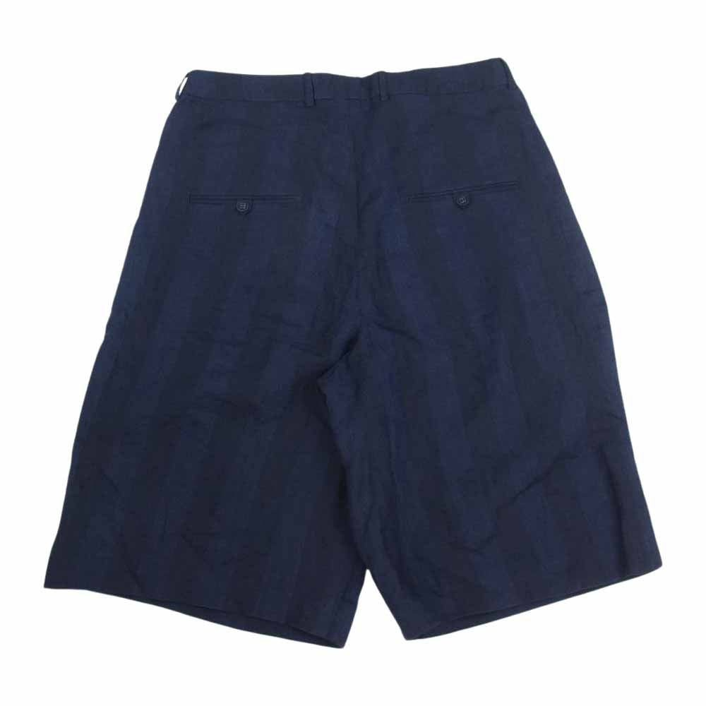 Jieda ジエダ Jie-12S-PT10 リネン ストライプ ビッグショーツ ハーフパンツ ネイビー系 2【中古】