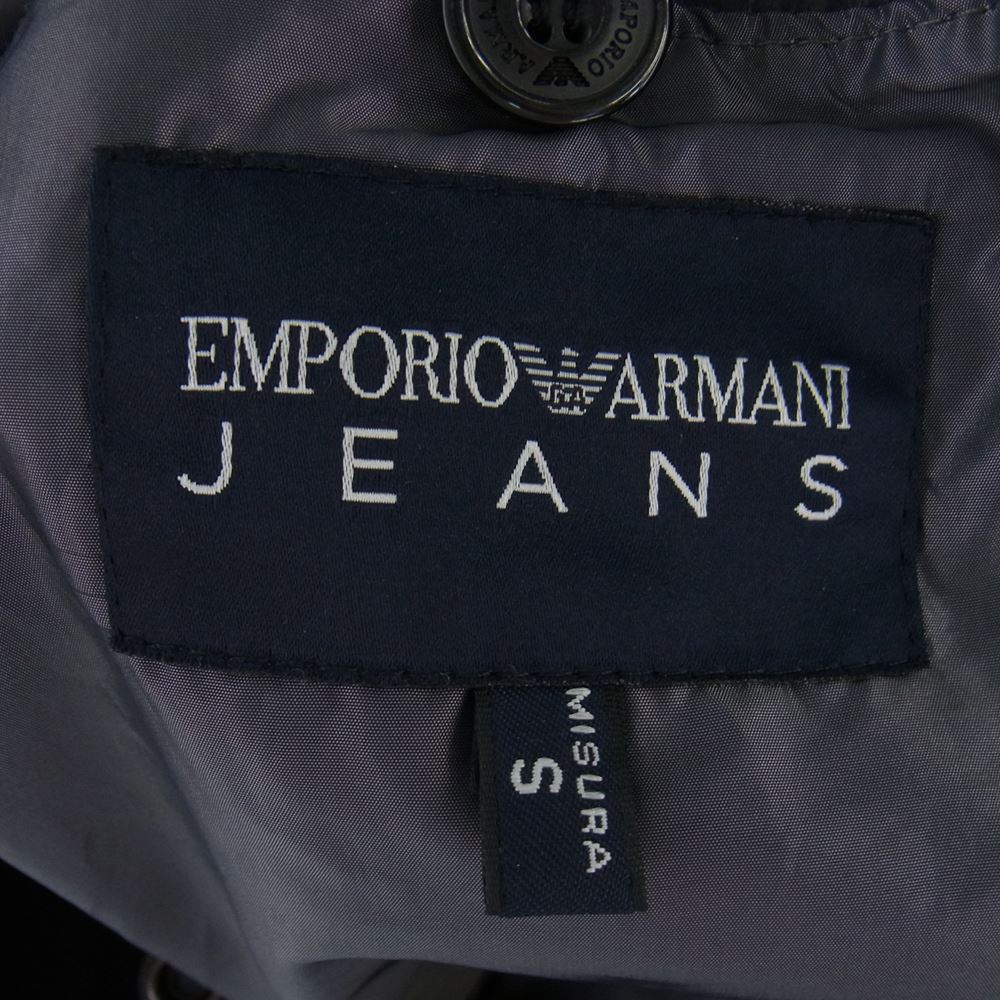 Emporio Armani エンポリオ・アルマーニ EJPC 2122 00100 JEANS ジーンズ スエード切替 ラムレザー シングル ライダース ジャケット ブルゾン ブラック系【中古】