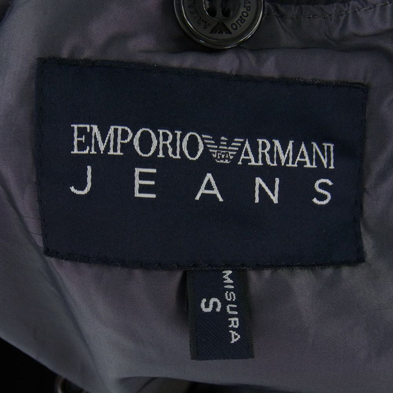 Emporio Armani エンポリオ・アルマーニ EJPC 2122 00100 JEANS ジーンズ スエード切替 ラムレザー シングル  ライダース ジャケット ブルゾン ブラック系【中古】