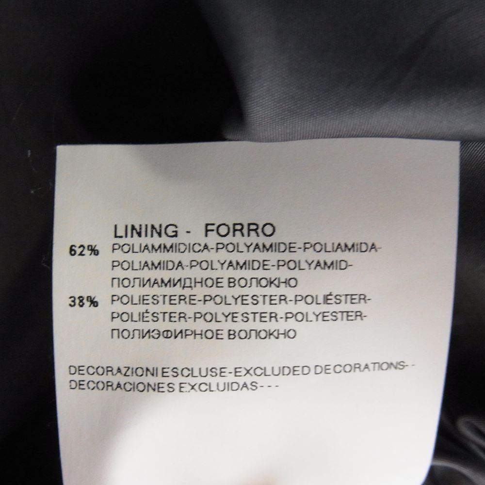 Emporio Armani エンポリオ・アルマーニ EJPC 2122 00100 JEANS ジーンズ スエード切替 ラムレザー シングル ライダース ジャケット ブルゾン ブラック系【中古】