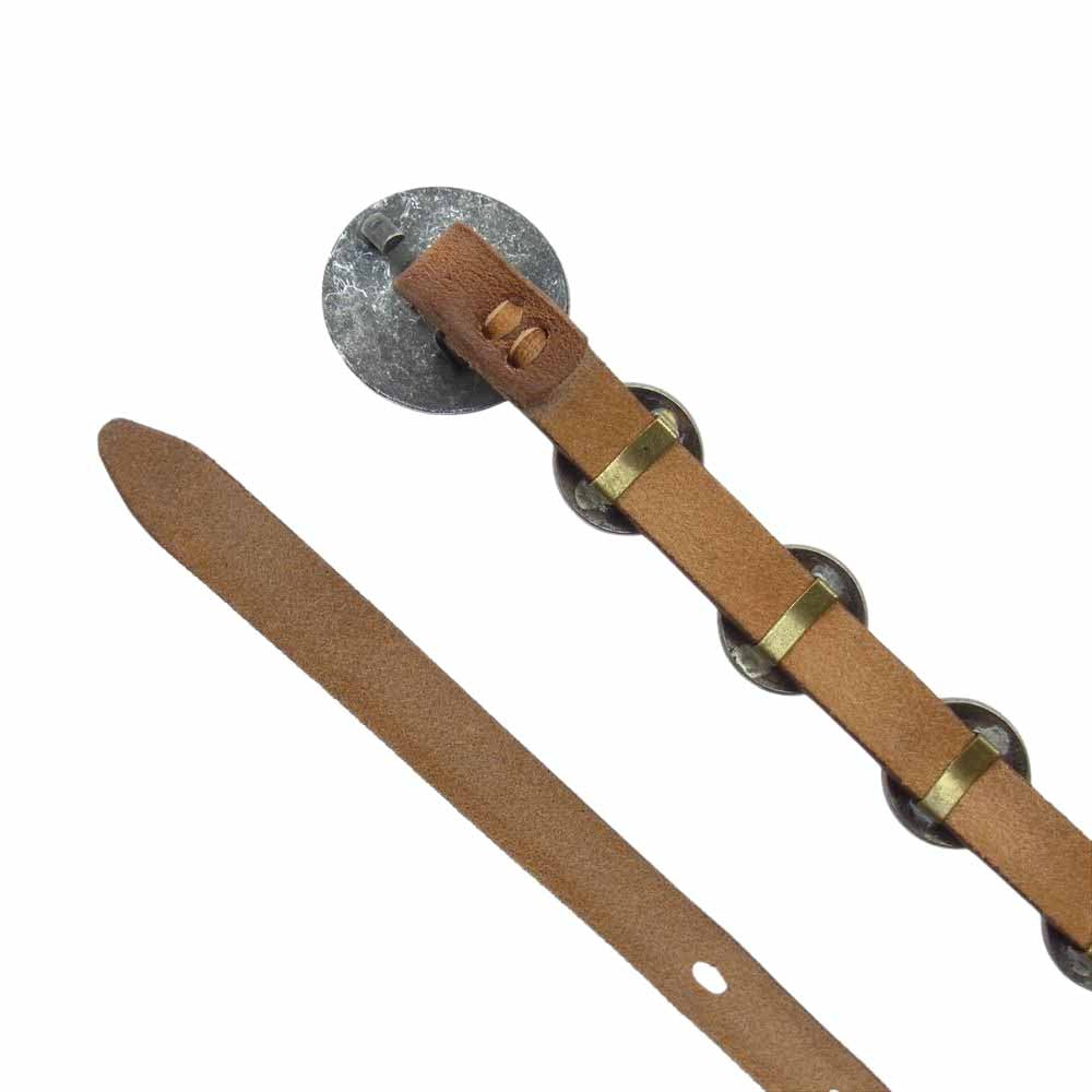 VISVIM ビズビム 0323203003005 CONCHO BELT W 12MM コンチョ レザー ベルト  ブラウン系【中古】