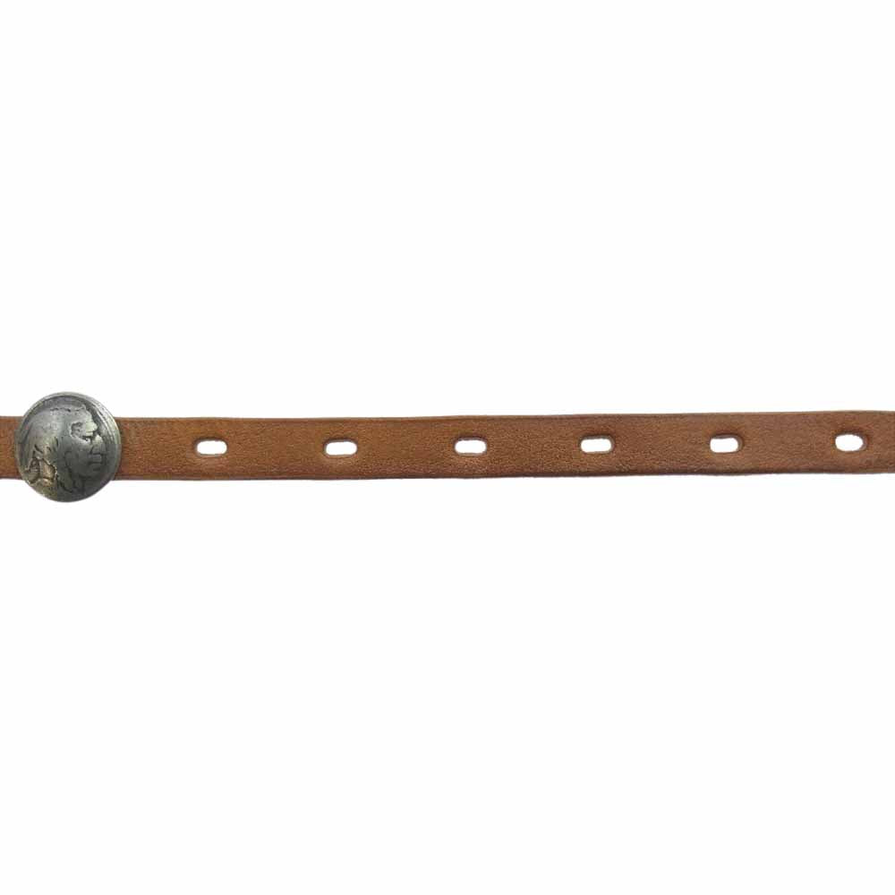 VISVIM ビズビム 0323203003005 CONCHO BELT W 12MM コンチョ レザー ベルト  ブラウン系【中古】