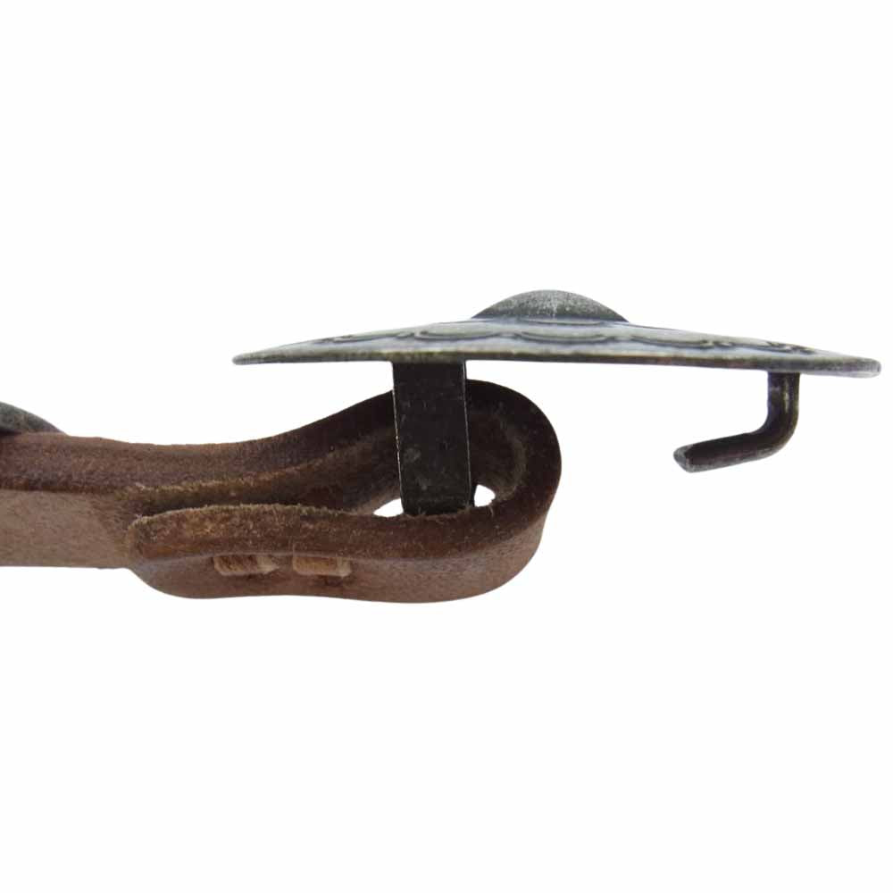 VISVIM ビズビム 0323203003005 CONCHO BELT W 12MM コンチョ レザー ベルト  ブラウン系【中古】