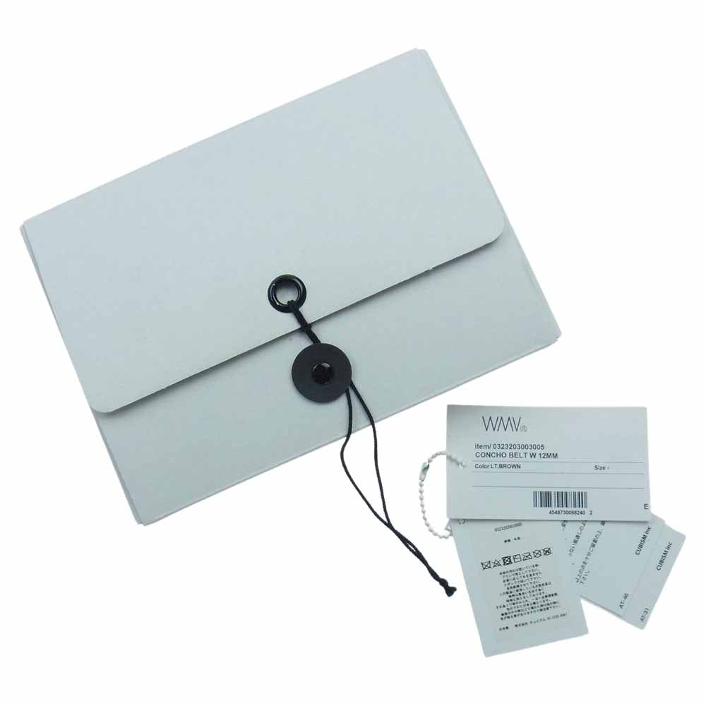 VISVIM ビズビム 0323203003005 CONCHO BELT W 12MM コンチョ レザー ベルト  ブラウン系【中古】