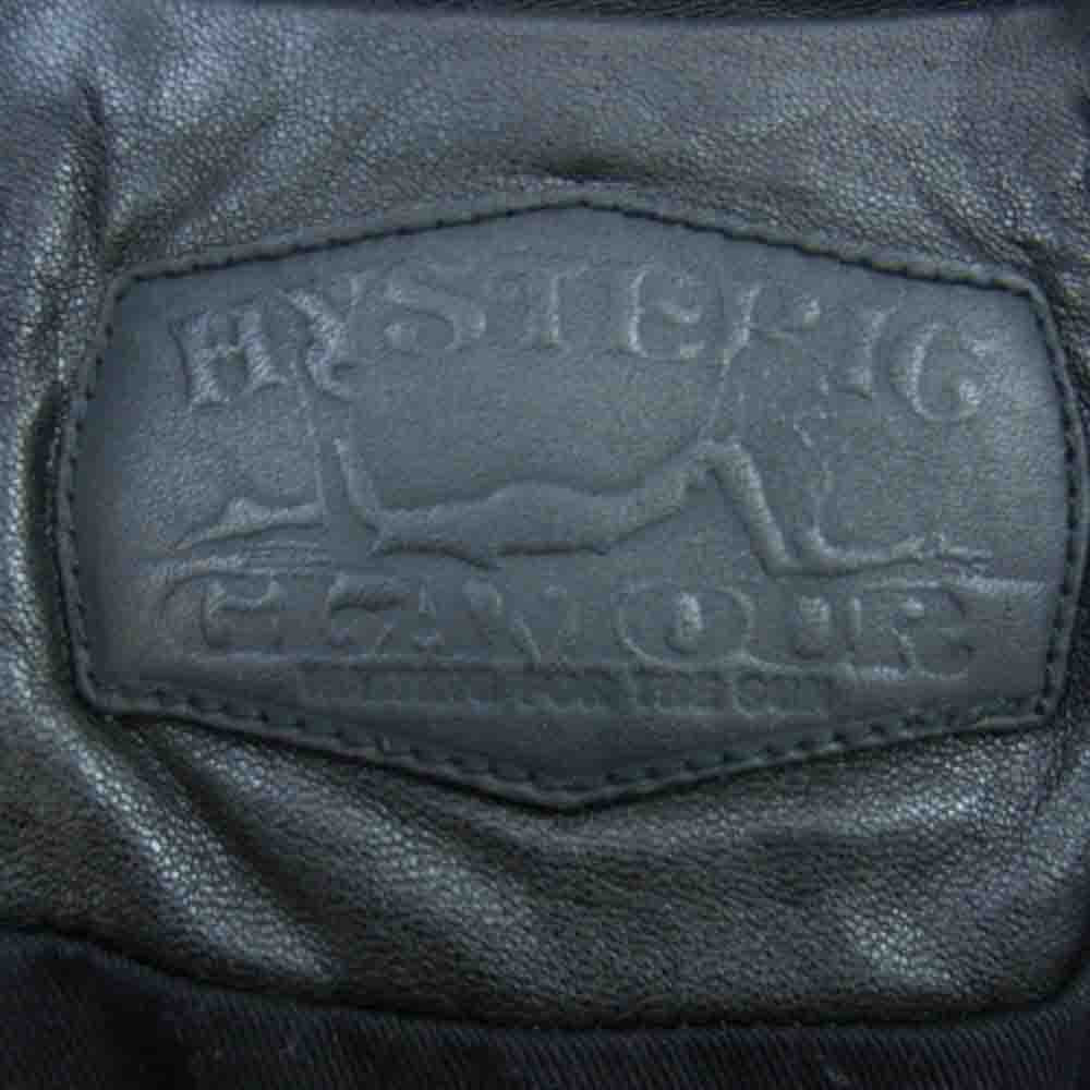 HYSTERIC GLAMOUR ヒステリックグラマー 0103LB01 ラムレザー ダブル ライダース ジャケット ブラック系 FREE【中古】