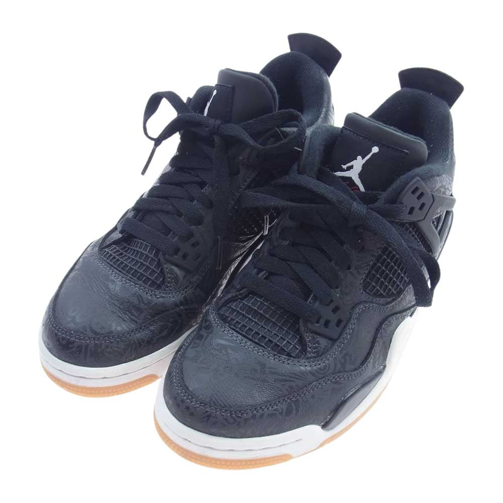 NIKE AIR JORDAN ナイキ ジョーダン CI2970-001 4 RETRO SE GS AJ4  レトロ レーサー ブラック ガム スニーカー ブラック系 24cm【中古】