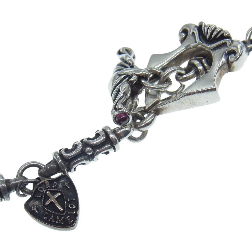 ロードキャメロット 購入時ギャランティ付属 バレル リンク Tバー ネックレス チェーン シルバー系【中古】