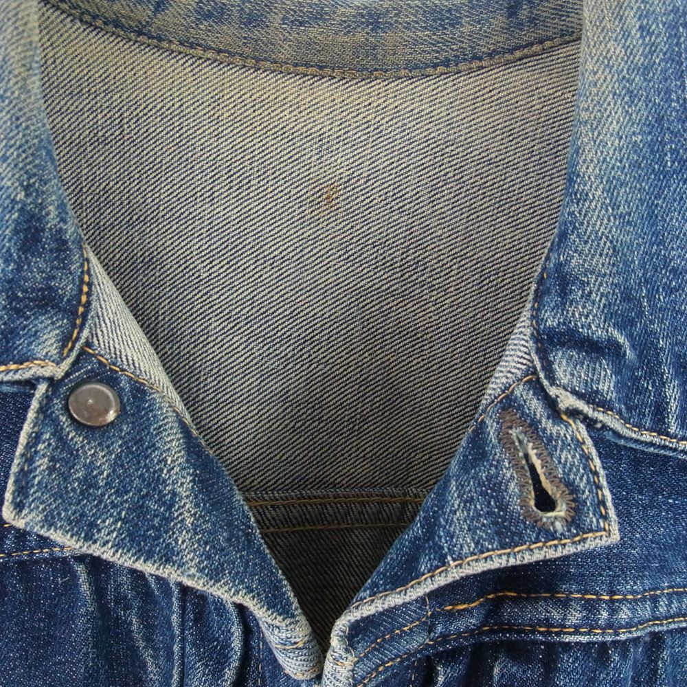 Levi's リーバイス ヴィンテージ オリジナル 最終 506XX 1st 針無し 片面均等V 刻印ツメ ドーム型 デニム ジャケット【中古】