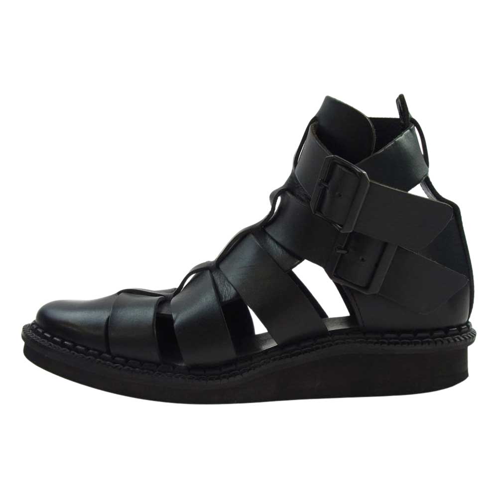 Yohji Yamamoto POUR HOMME ヨウジヤマモトプールオム 22SS HG-E08-768 グラディエーター レザー グルカ ブーツ ブラック系【中古】