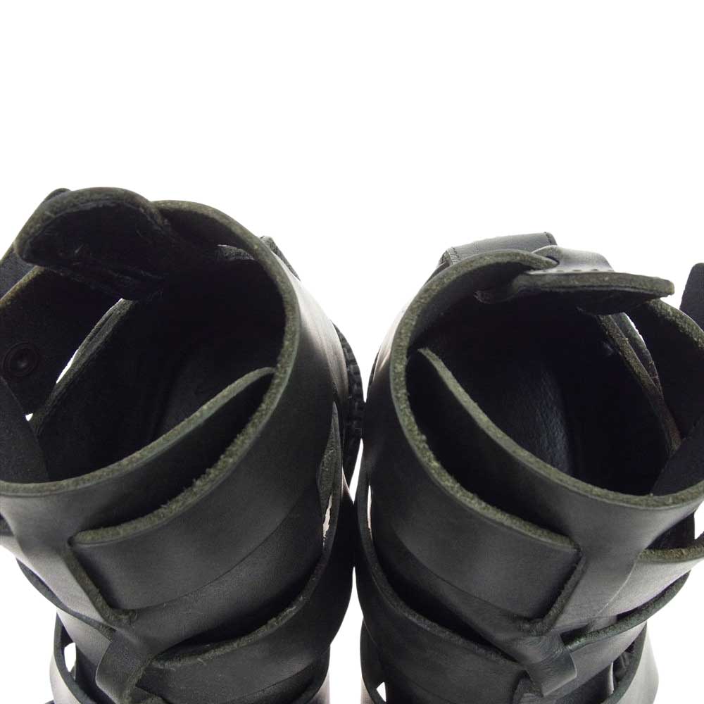 Yohji Yamamoto POUR HOMME ヨウジヤマモトプールオム 22SS HG-E08-768 グラディエーター レザー グルカ ブーツ ブラック系【中古】