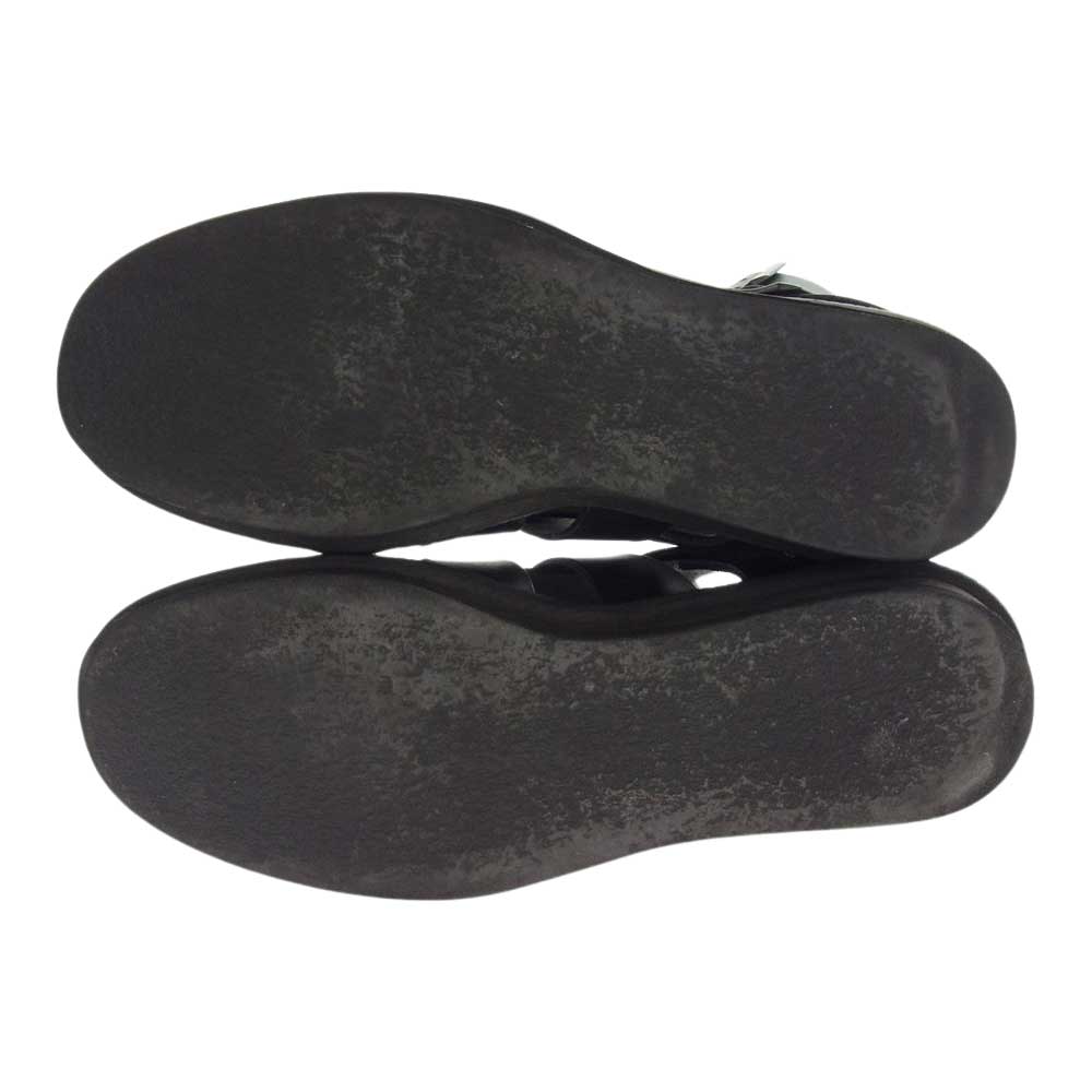 Yohji Yamamoto POUR HOMME ヨウジヤマモトプールオム 22SS HG-E08-768 グラディエーター レザー グルカ ブーツ ブラック系【中古】