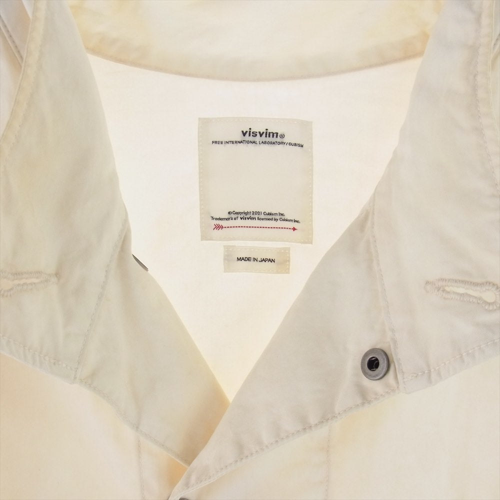 VISVIM ビズビム 22SS 0122105013020 SOUTH WINDS COAT サウス ウィンズ コート モッズコート オフホワイト系 1【中古】