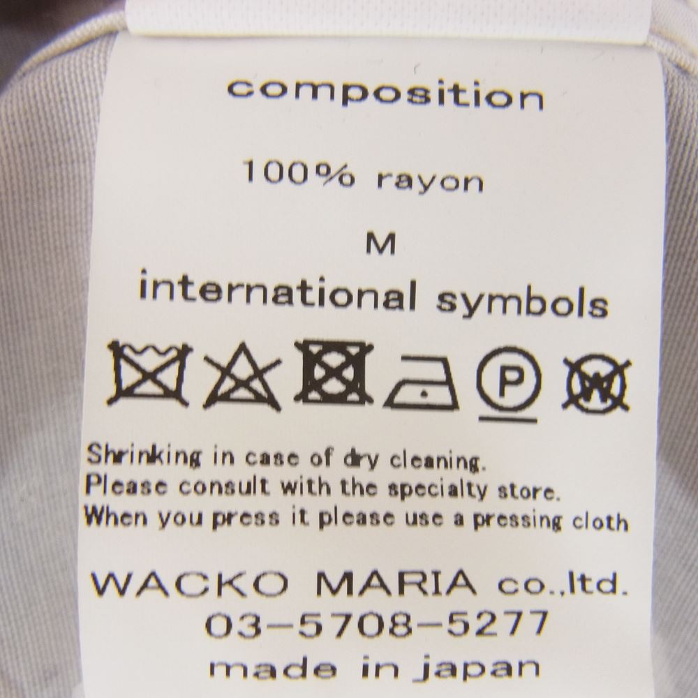 WACKO MARIA ワコマリア 21SS 21SSE-WMS-HI02 HAWAIIAN SHIRT 緊縛柄 グラフィック ハワイアン 長袖 シャツ M【中古】