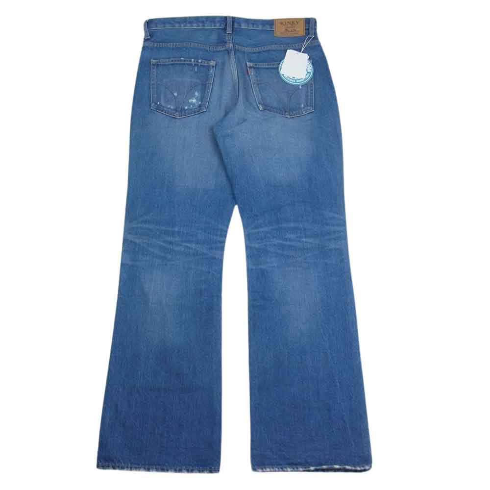 HYSTERIC GLAMOUR ヒステリックグラマー 02201AP17 野口強 別注 FANTASY FUCKS ブーツカット ダメージ デニム パンツ インディゴブルー系 32【極上美品】【中古】