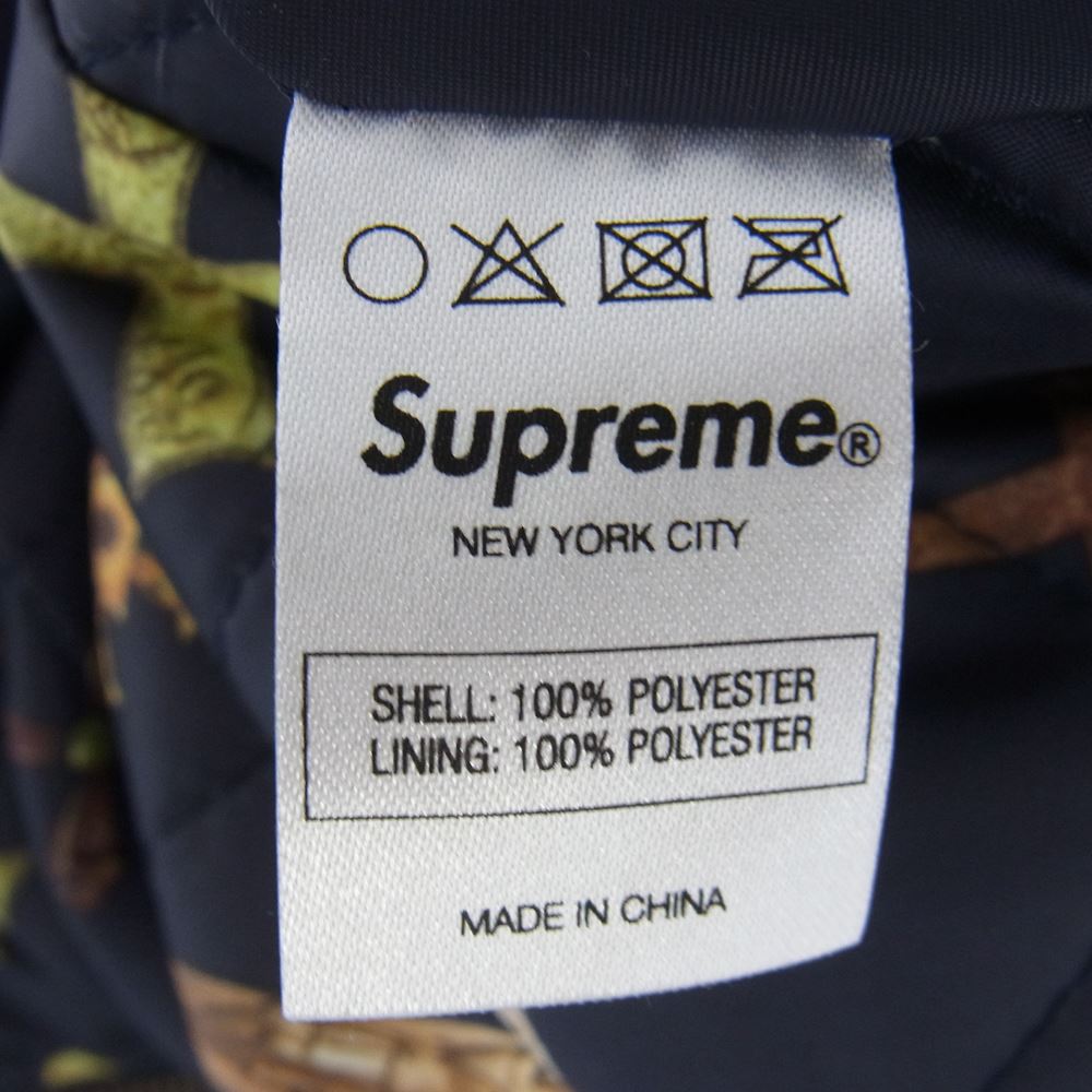Supreme シュプリーム 13SS Crosses Reversible Bomber Jacket クロス リバーシブル キルティング ボンバー ジャケット ネイビー系【中古】