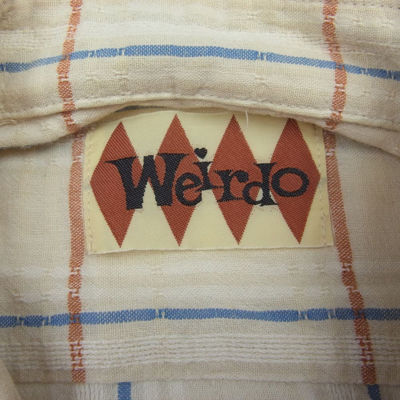 WEIRDO ウィアード 15SS WRD-15-SS-14 BEATNIK RACERS W.R.D. CLUB 長袖 チェック シャツ オフホワイト系 M【中古】