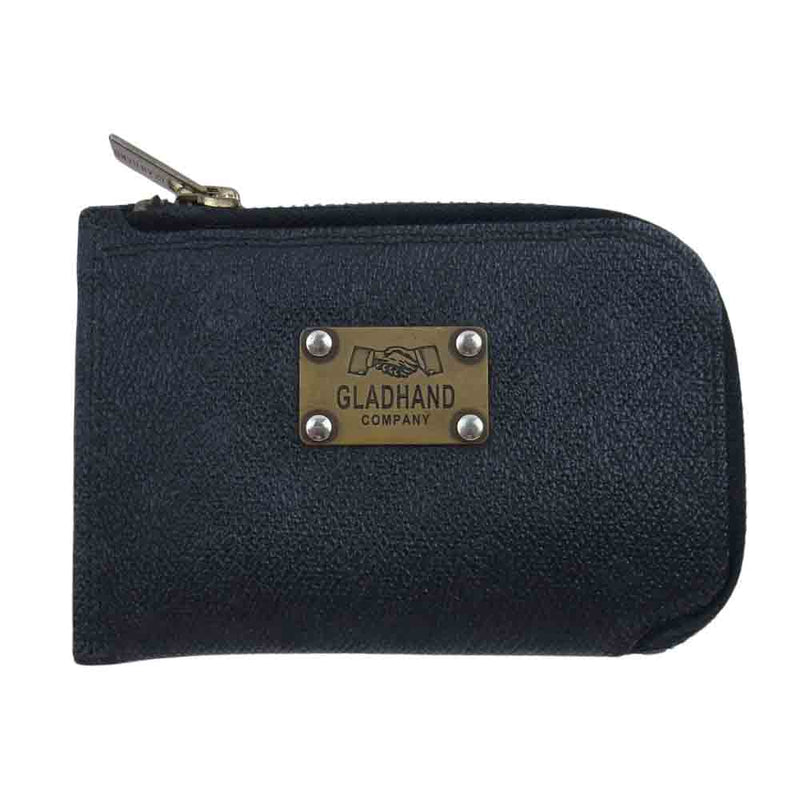 GLADHAND & Co. グラッドハンド × PORTER ポーター GH-BEONGINGS COIN CASE 総柄 レザー コイン ケース ブラック系【中古】