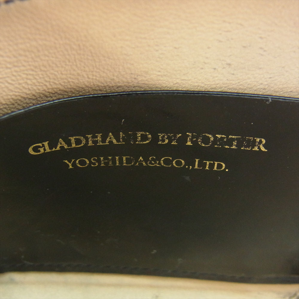 GLADHAND & Co. グラッドハンド × PORTER ポーター GH-BEONGINGS COIN CASE 総柄 レザー コイン ケース ブラック系【中古】