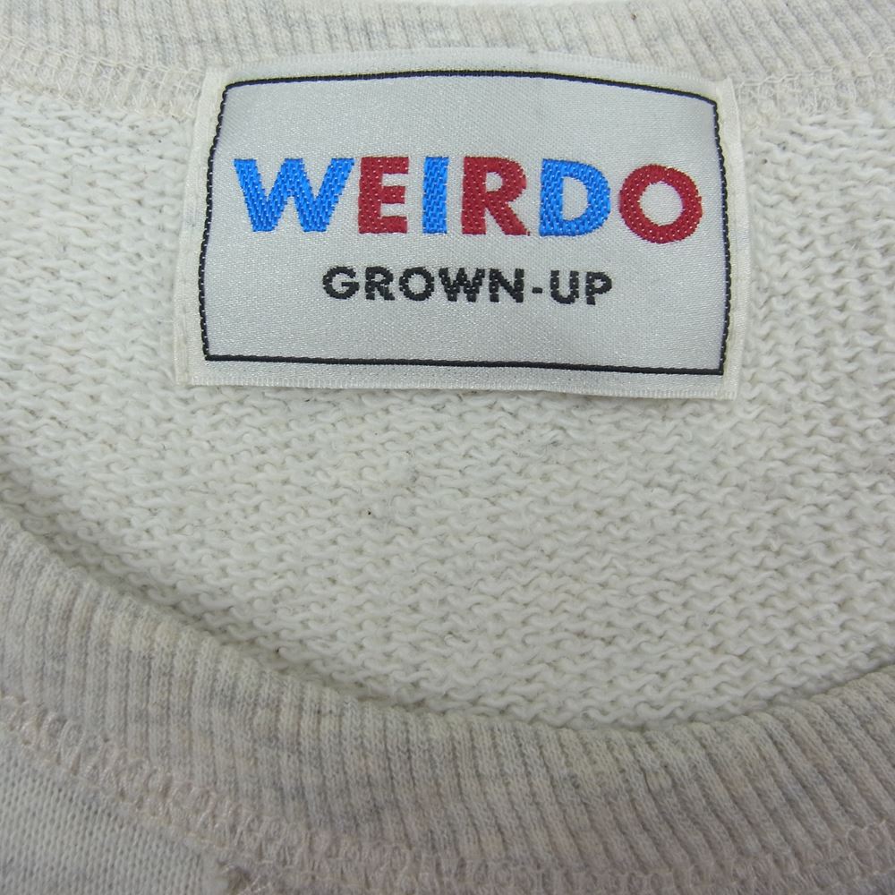 WEIRDO ウィアード 18AW WRD-18-AW-15 INITIALS SWEAT オリジナル エアブラシ 前V クルーネック スウェット グレー系 M【中古】