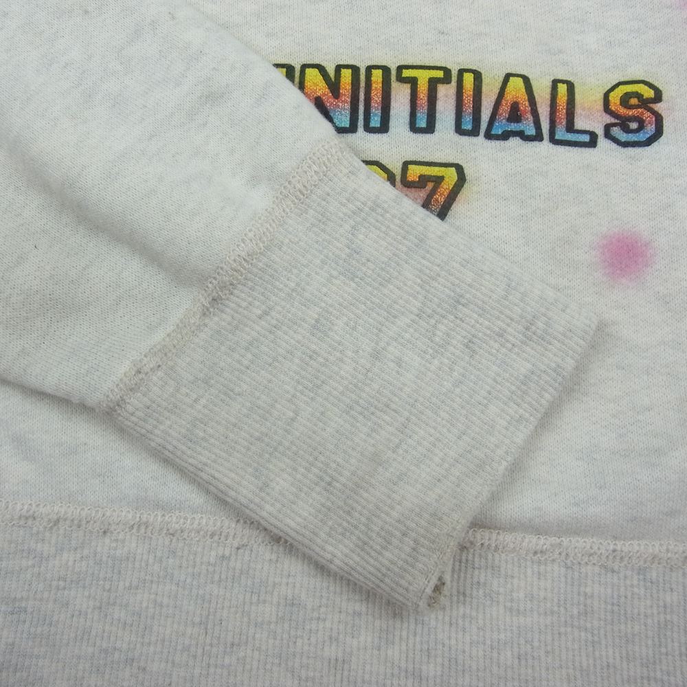 WEIRDO ウィアード 18AW WRD-18-AW-15 INITIALS SWEAT オリジナル エアブラシ 前V クルーネック スウェット グレー系 M【中古】