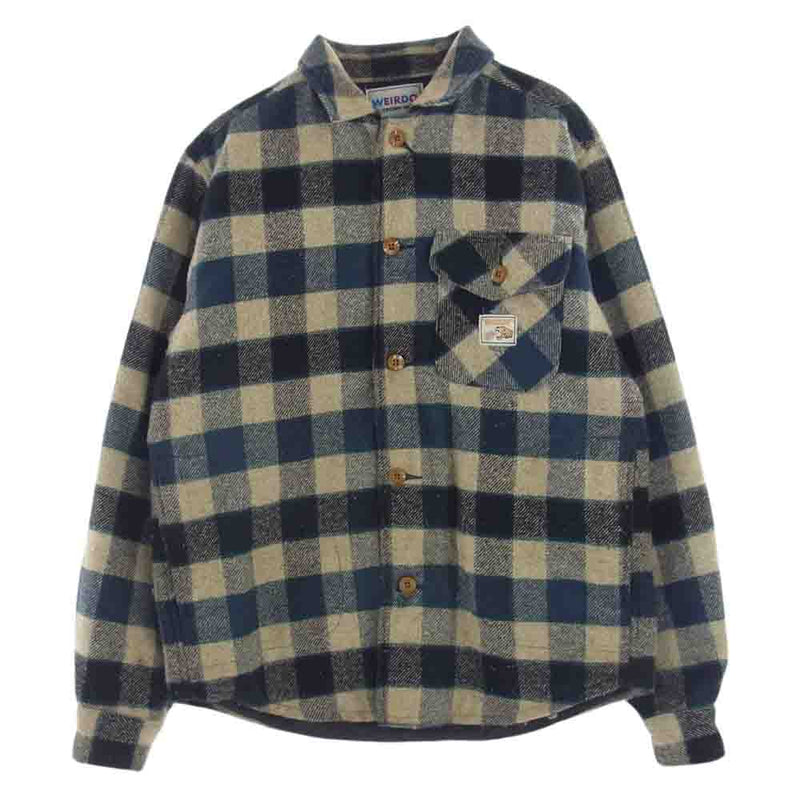 WEIRDO ウィアード 20AW WRD-20-AW-14 TIGER ROD L/S QUILTING CHECK SHIRTS タイガーロッド キルティング チェック 長袖 シャツ ジャケット  マルチカラー系 M【中古】