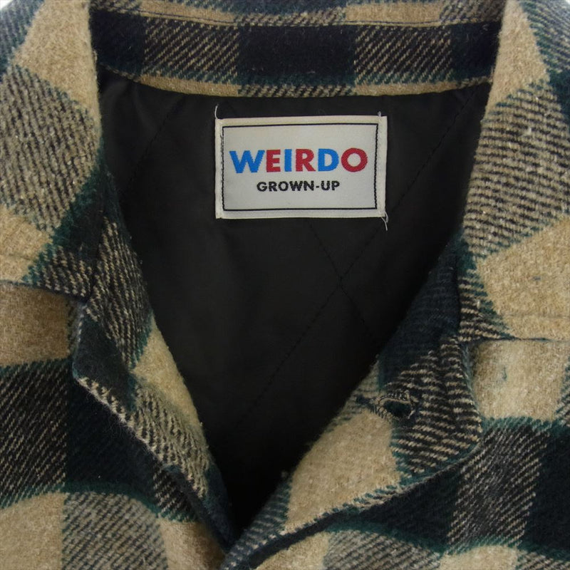 WEIRDO ウィアード 20AW WRD-20-AW-14 TIGER ROD L/S QUILTING CHECK SHIRTS タイガーロッド キルティング チェック 長袖 シャツ ジャケット  マルチカラー系 M【中古】