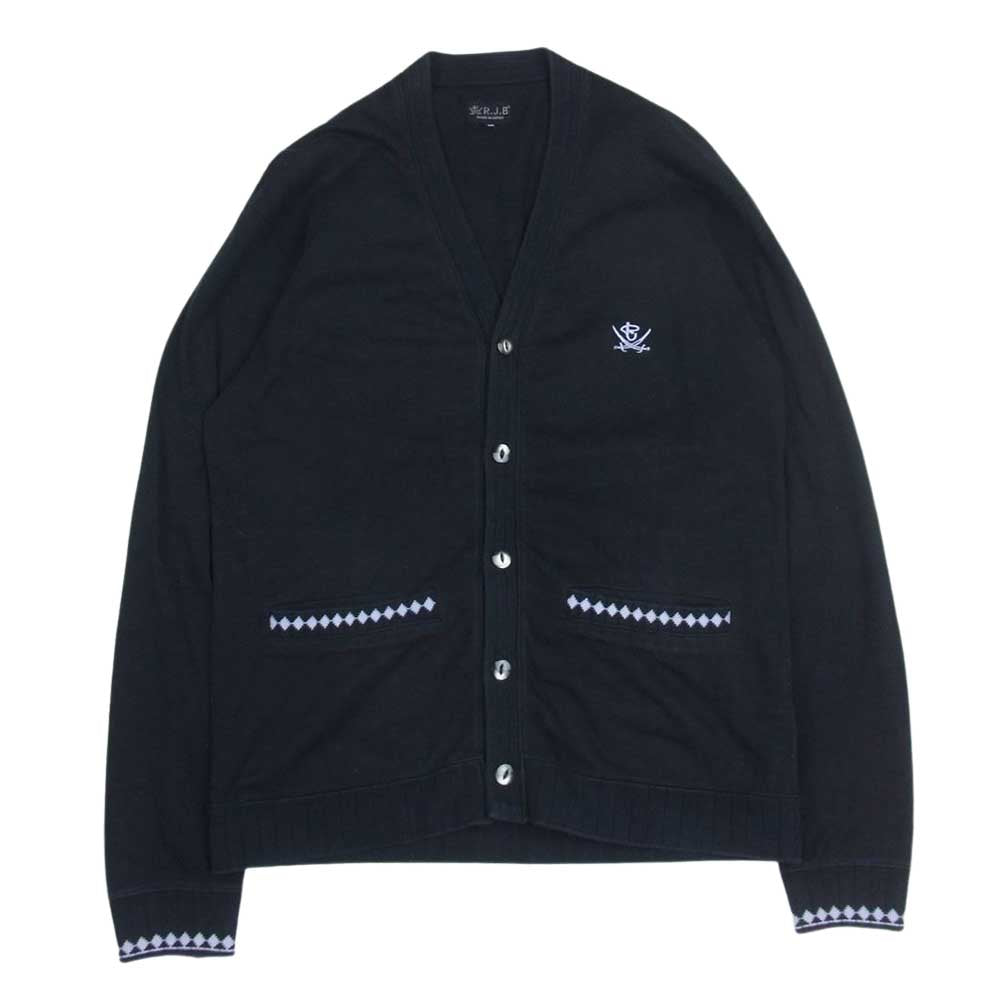 R.J.B アールジェイビー カットソー カーディガン ブラック系 36【中古】
