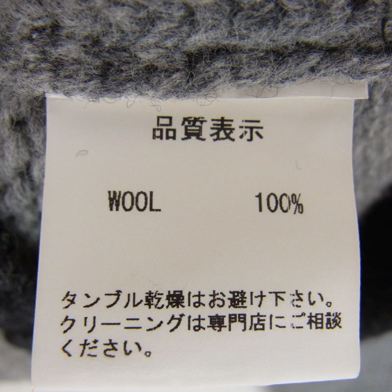 R.J.B アールジェイビー ショールカラー ウール ニット カーディガン グレー系 36【中古】