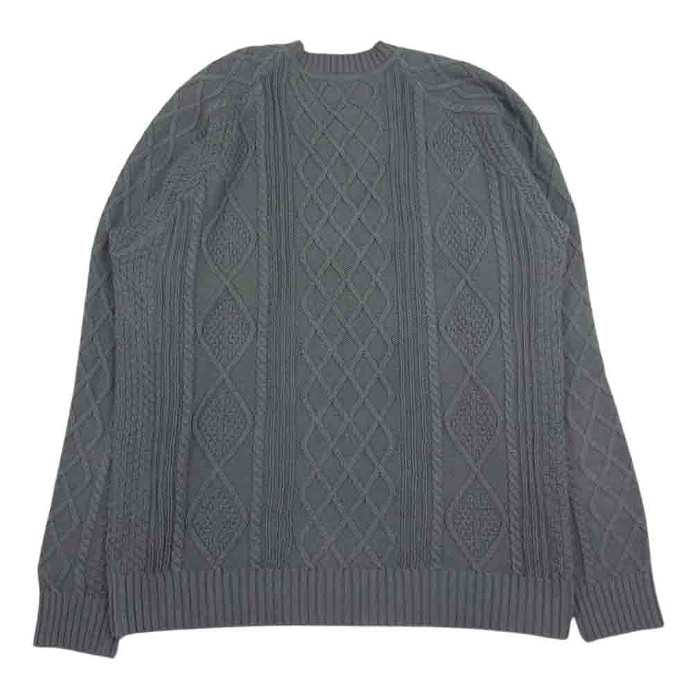 THE FLAT HEAD ザフラットヘッド CL-KT002 Club Labe クラブレーベル COTTON KNIT V NECK コットン Vネック ニット グレー系 S【中古】