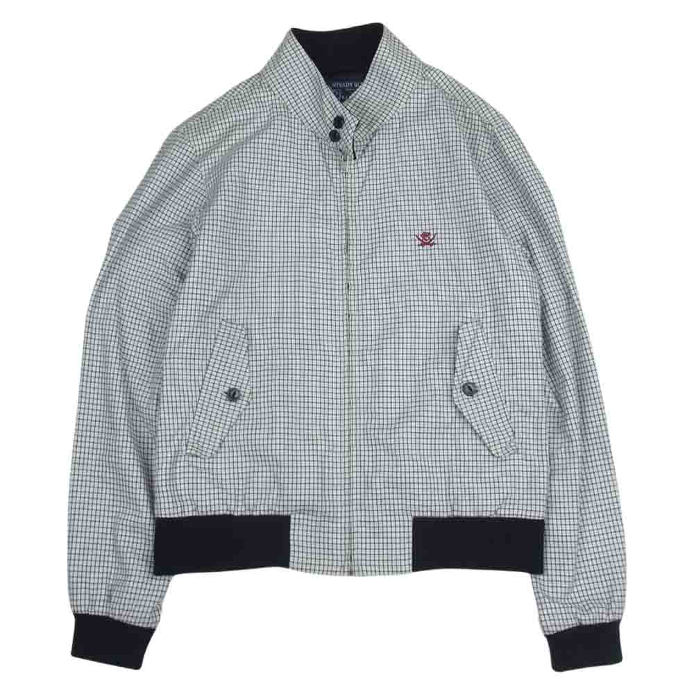 R.J.B アールジェイビー STEADY BLUE チェック ドリズラー スイングトップ ジャケット ブルゾン ホワイト系 36【中古】