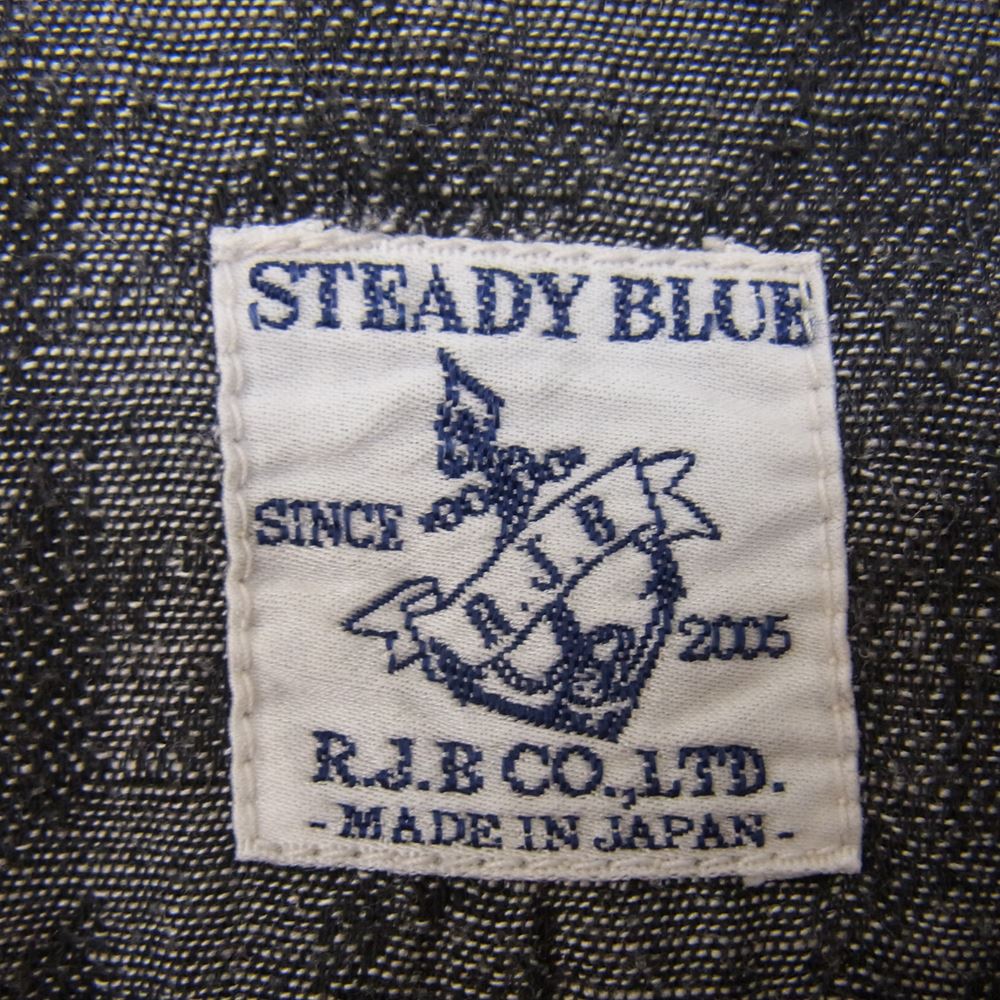 R.J.B アールジェイビー シャンブレー 山ポケ ワーク 長袖 シャツ グレー系 36【中古】