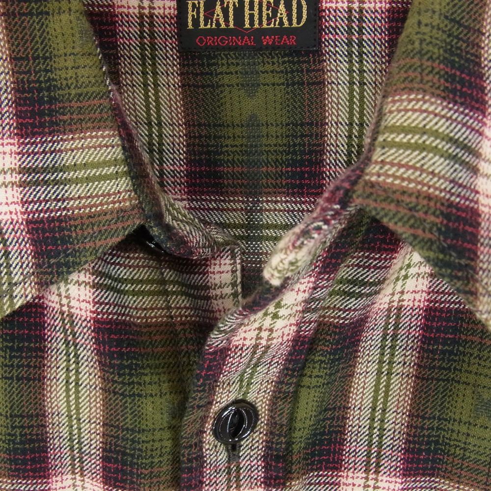 THE FLAT HEAD ザフラットヘッド チェック 長袖 シャツ 36【中古】