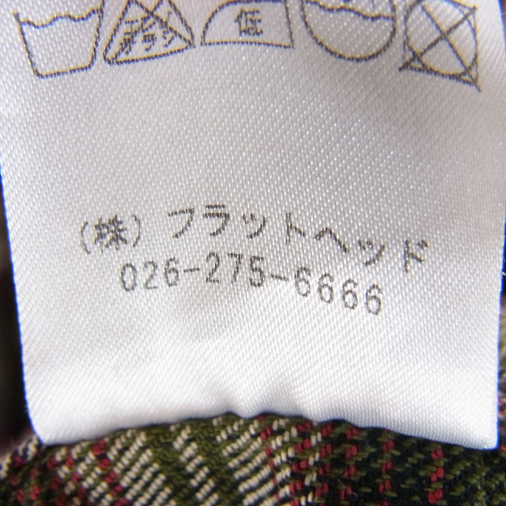 THE FLAT HEAD ザフラットヘッド チェック 長袖 シャツ 36【中古】