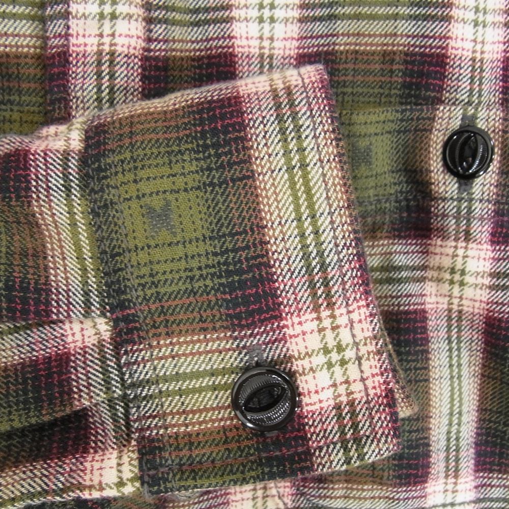 THE FLAT HEAD ザフラットヘッド チェック 長袖 シャツ 36【中古】