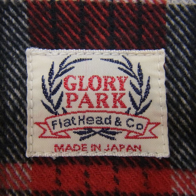 THE FLAT HEAD ザフラットヘッド ネル チェック 長袖 シャツ レッド系 36【中古】