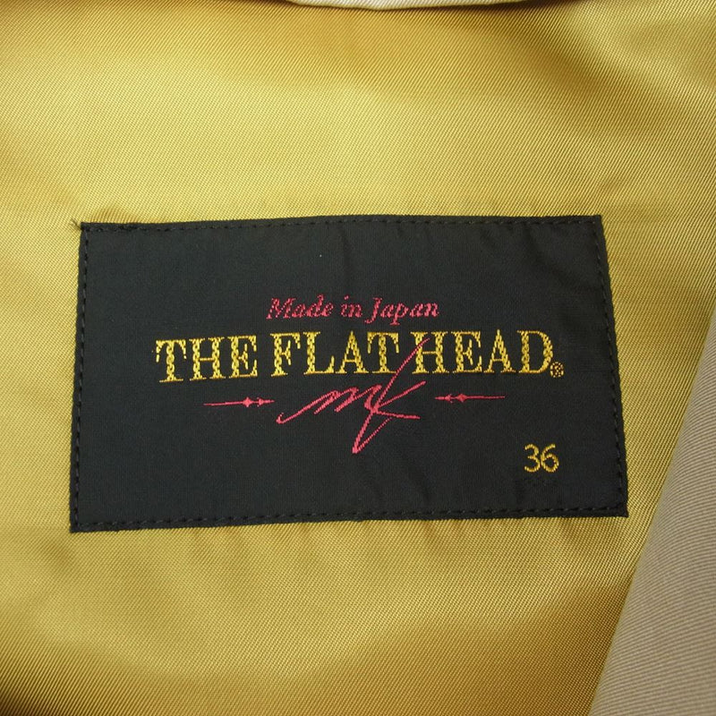 THE FLAT HEAD ザフラットヘッド MK LABEL ライナー付き ロング ロレンチ コート ベージュ系 36【中古】