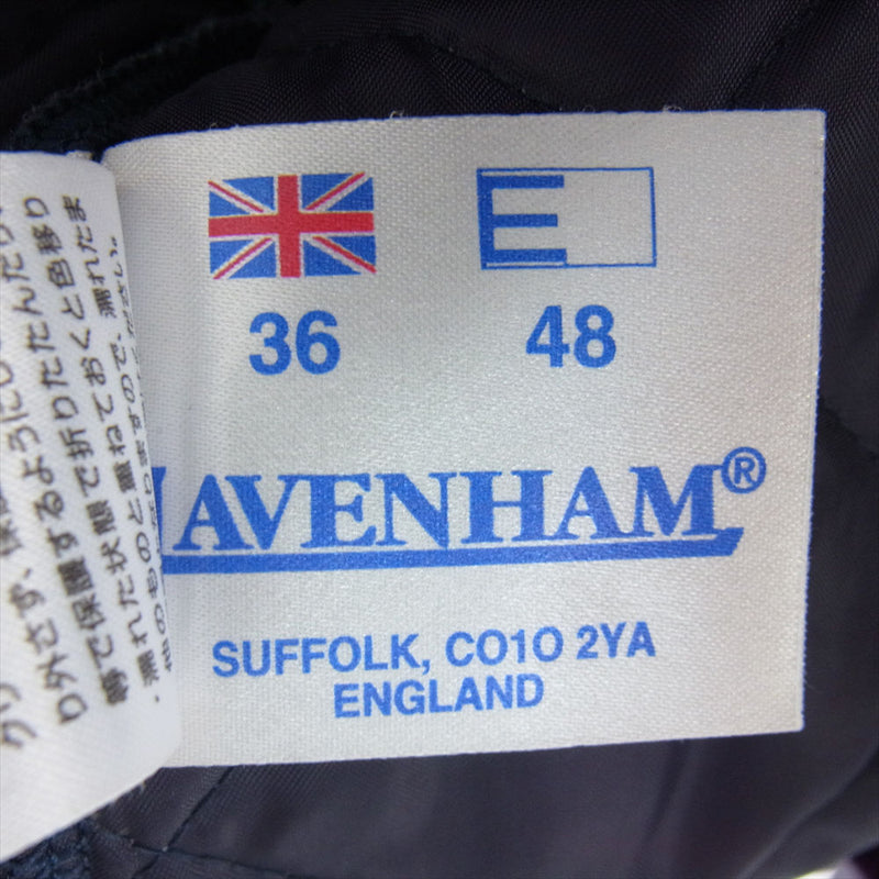 LAVENHAM ラベンハム LVH-BP-15A 英国製 フード付き 中綿キルティングジャケット パープル系 48【中古】