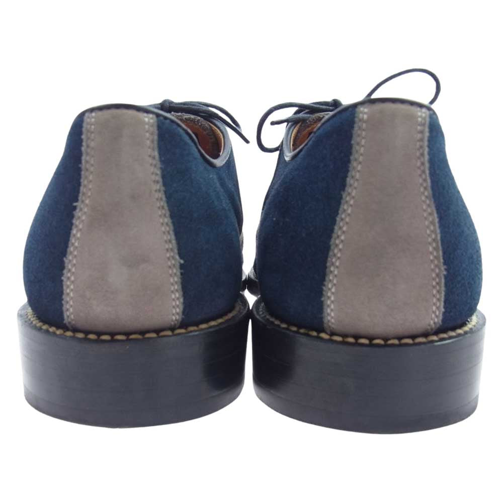R.J.B アールジェイビー SADDLE SHOES スエード サドル ビジネス シューズ ダークネイビー系 グレー系 7【中古】